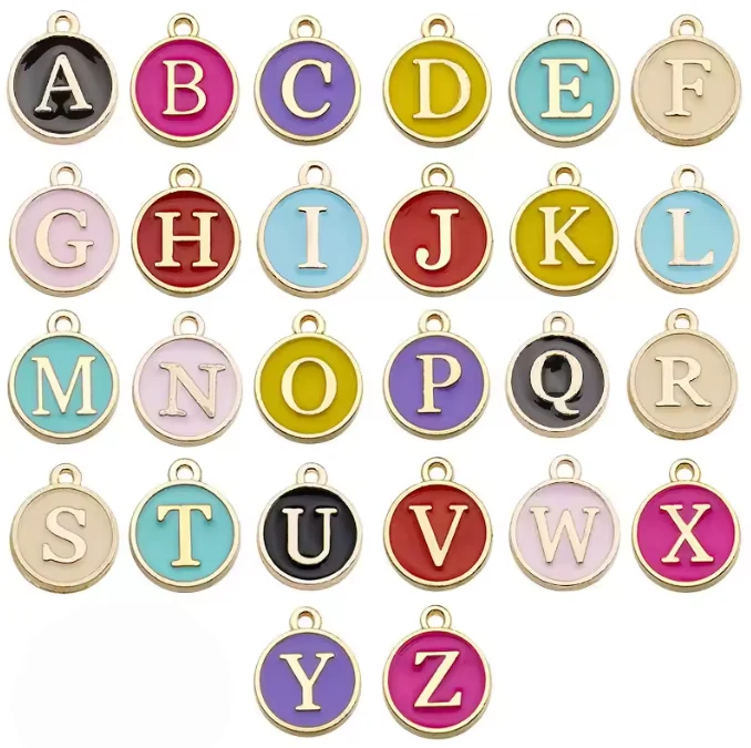 MSB164 100pcs 12 14MM Round Gold Enamel