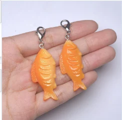 CDK3057 1pcs Mini Resin Cookie Fish Key
