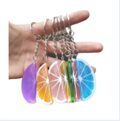 CDK182 Summer Fruit Lemon Slice Charms Key