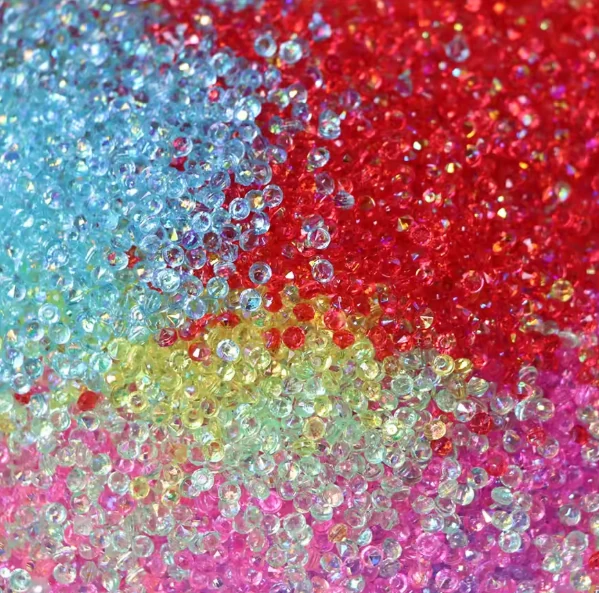 YT022 3 4MM AB Colorful Acrylic Diamond