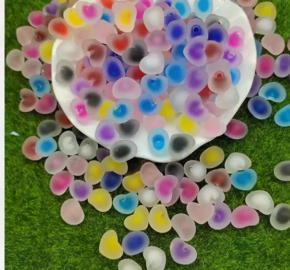 YA205 100pcs Slime Love Heart Shape Matte