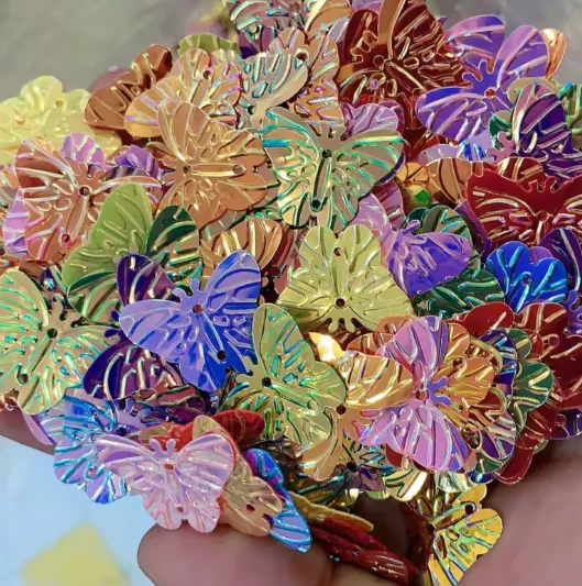 MA022 Large Iridescent Butterfly Sequins With 2