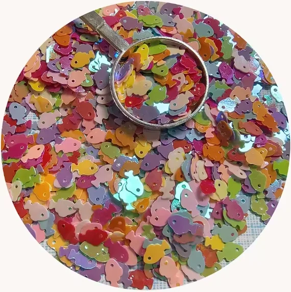 MA107 Colorful Fish Sequins DIY Slime Material
