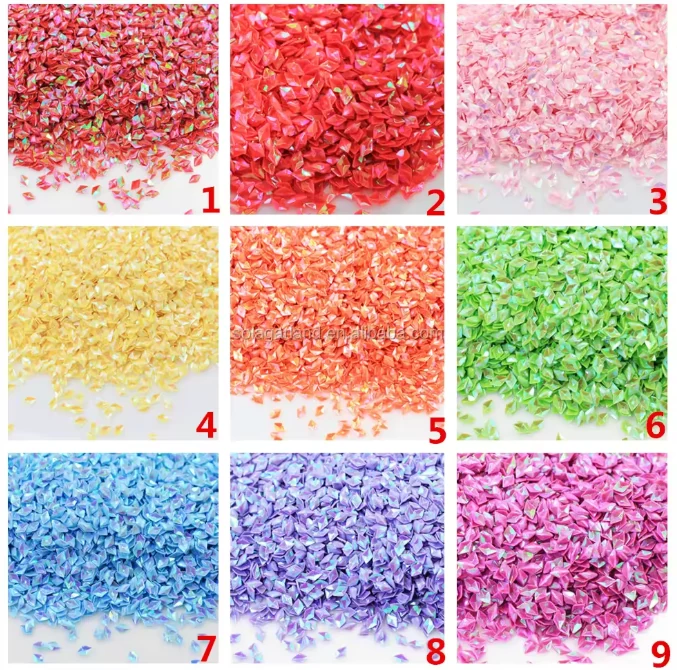 MA064 Wholesale 3d Rhombus Sequins Glitter Paillettes