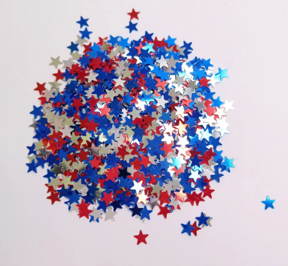 MA225 500g Independence Day Star Confetti Plastic