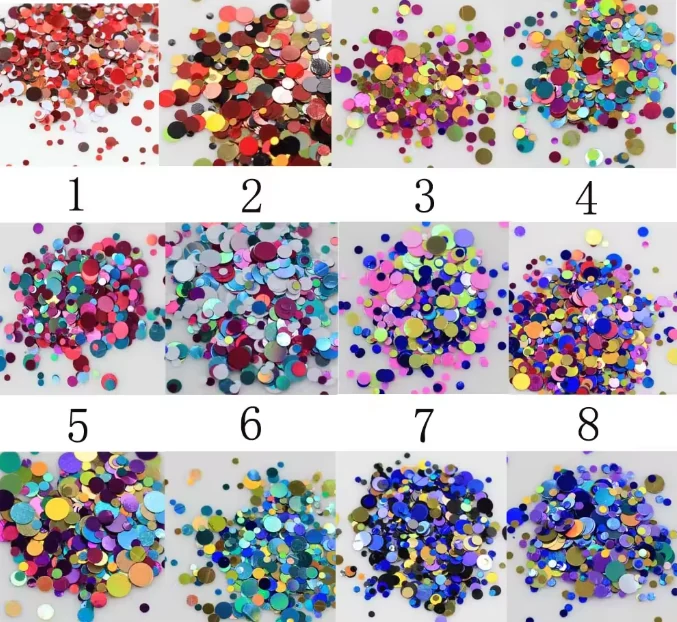MA041 Multi Size 1 4mm Shape Sequins