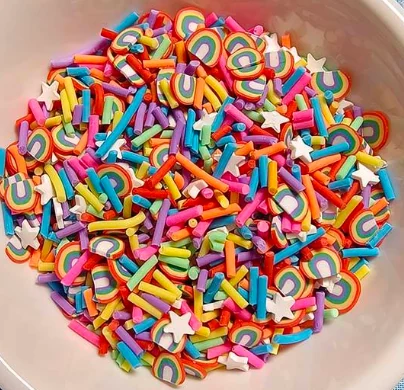 YX577 Colorful Candy Star Long Cut Clay