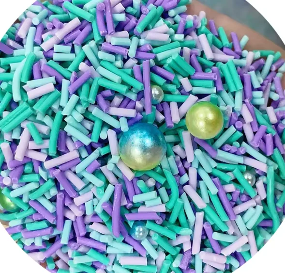 YX626 Polymer Clay Sprinkles Mixed Rhinestone Pearls