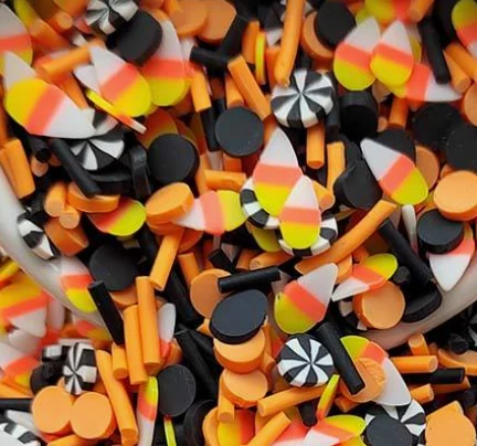 YX559 Halloween Polymer Clay Slice Candy Corn