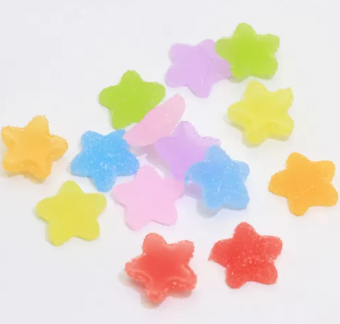 RX064 Flatback Resin Cabochons Simulation Soft Gummy