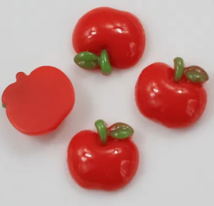 RW333 Resin Red Fruit Flatback Button Cabochons