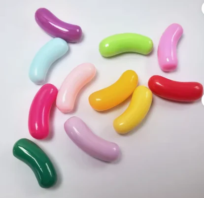 RW002854 Pastel Colorful Jelly Bean Resin Flat