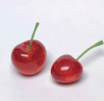 RW26051 Cute Lovely Shiny Glitter Red Transparent