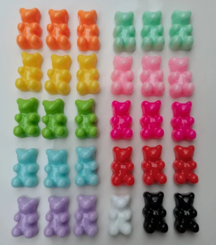 RW2899 Kawaii Resin Gummy Bear Charm Flatback