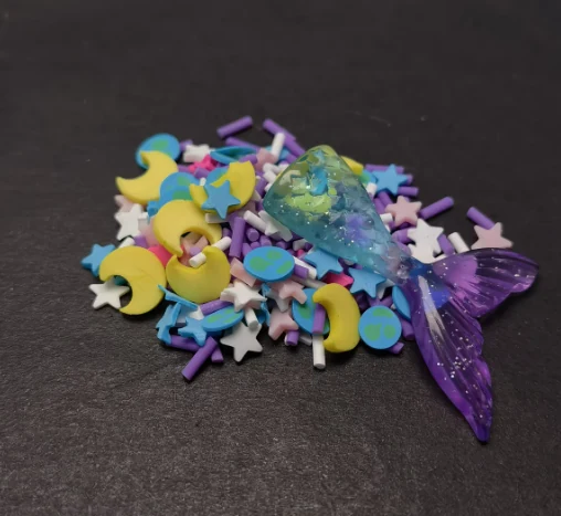 SLM10093 500g Mixed Moon Star Polymer Clay