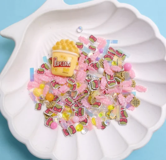 SLM713 1bag Custom Resin Popcorn Cookie Candy