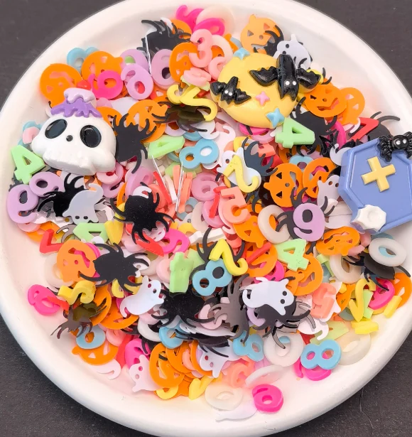 SLM10021 DIY Craft Slime Sprinkles Halloween Pumpkin