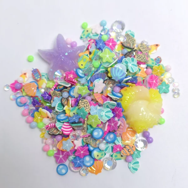 SLM715 Mixed Ocean Seashell Fish Slice Polymer
