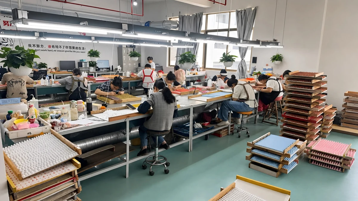 Qula Craft workshop with production and packing benches