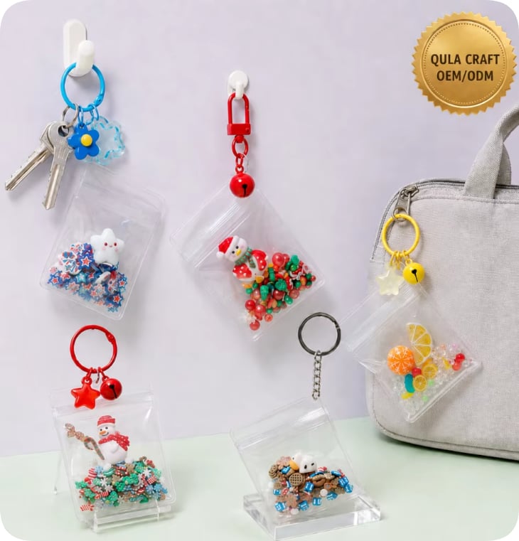 CDK002125/CDK24445/CDK002797/CDK3027-1/CDK1160 Mixed Theme Filled Pouch Keychain Assortment