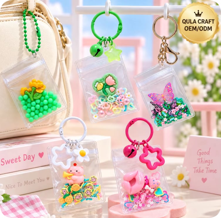CDK002732/CDK002377/CDK004077/CDK22001/CDK003096 Fruit and Floral Filled Pouch Keychain Assortment