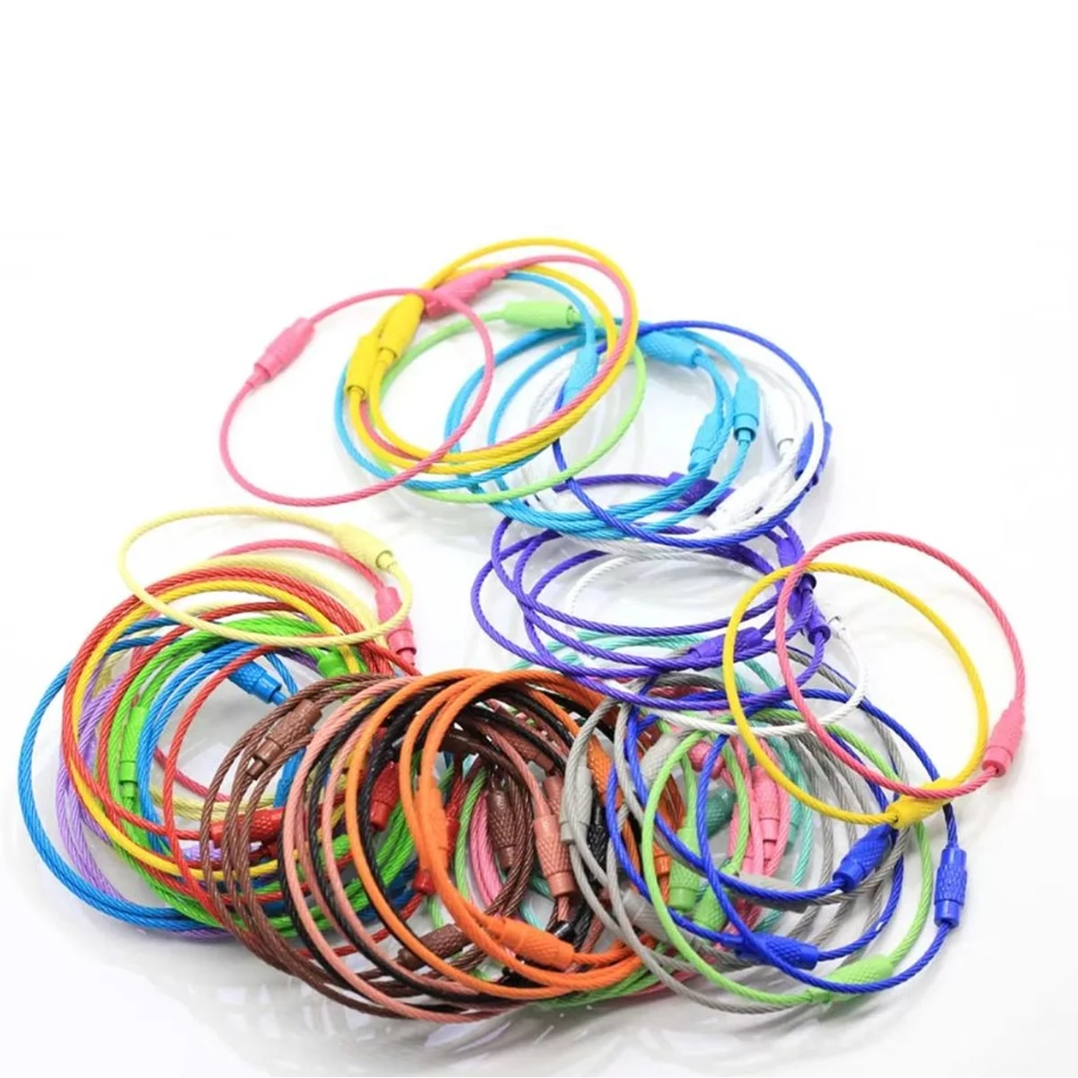 CDK080 Simple Colorful Keychain Stainless Steel
