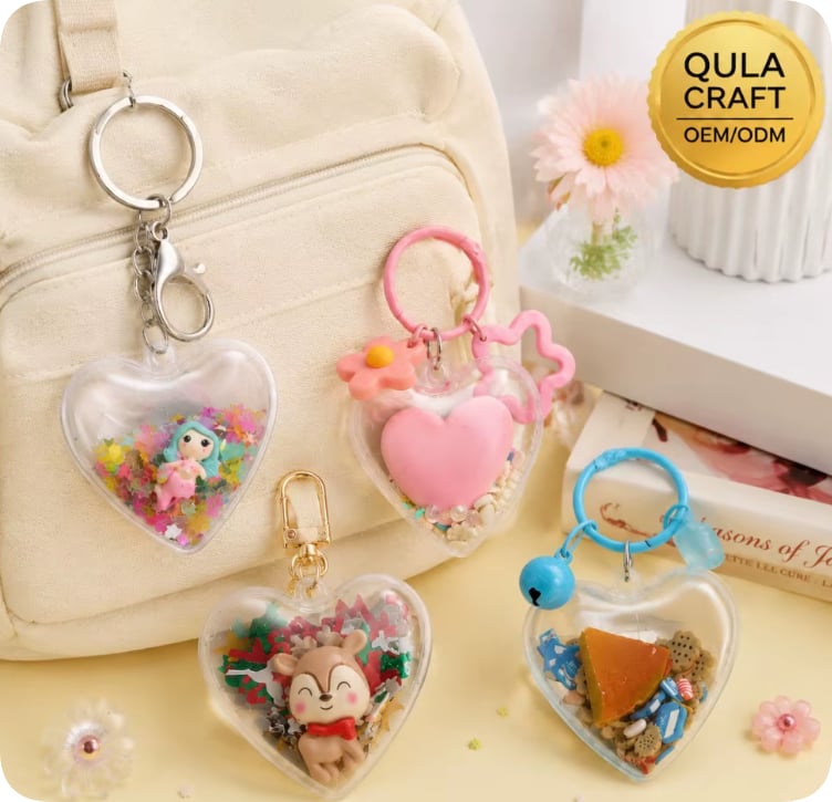 CDK1041-4/CDK20175-4/CDK24064-4/CDK4441-4 Pastel Heart Shaker Keychain Assortment