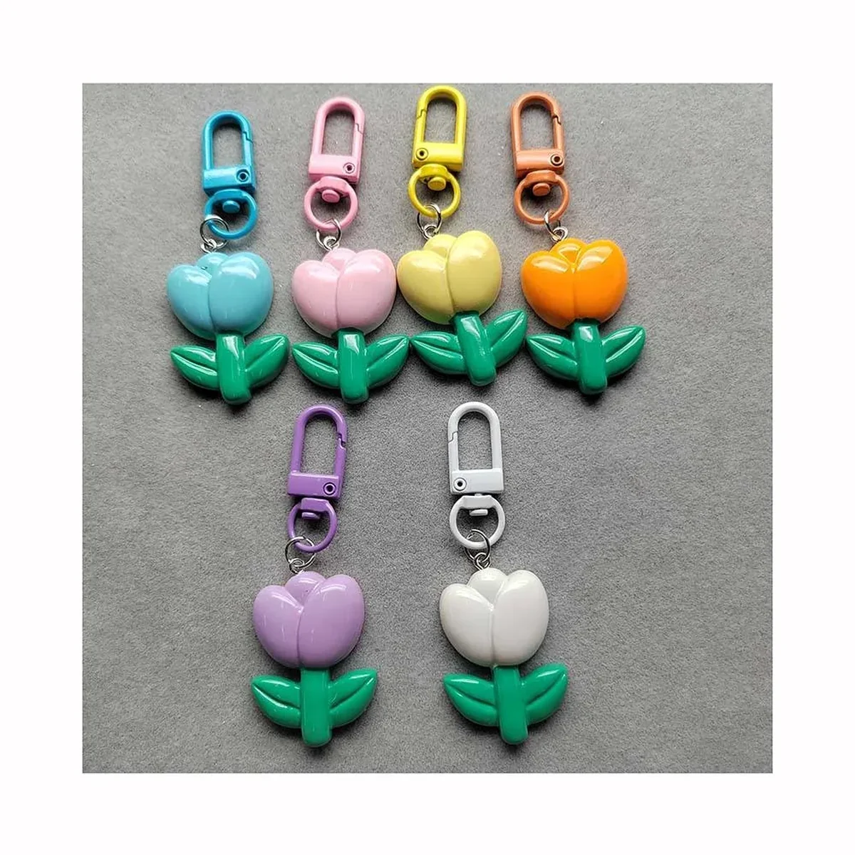CDK544 Cute Keychains for Resin Tulip Sunflower