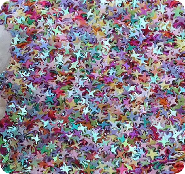 MA059 Four Angle Star Nail Colorful Loose Sequins for Nail Art Decoration