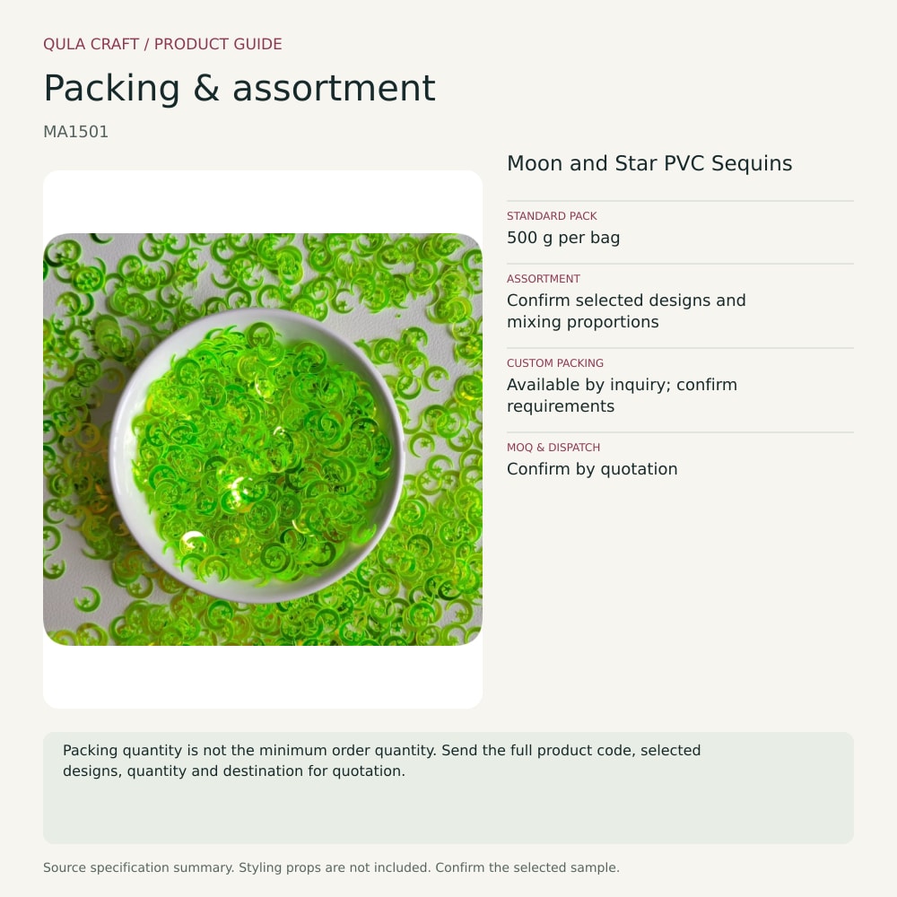 MA1501 packing and assortment guide