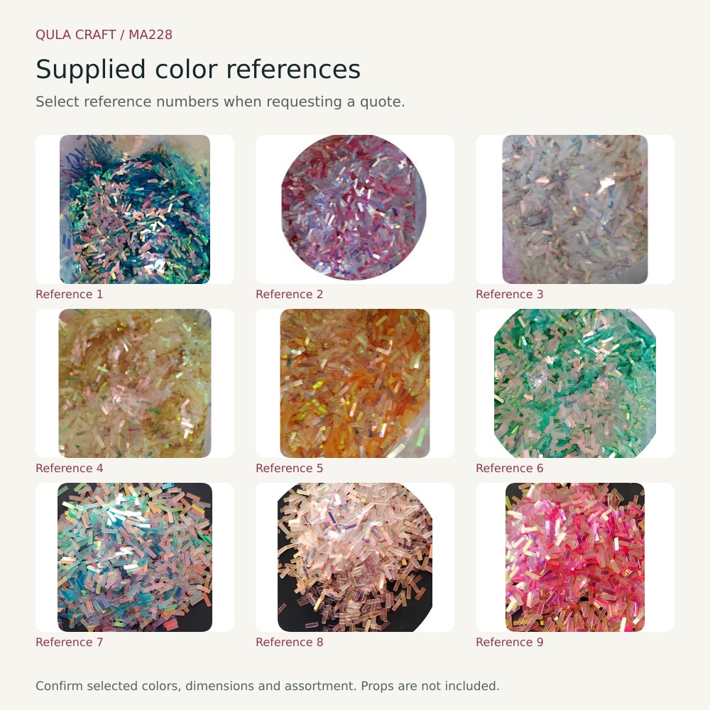 MA228 supplied color references