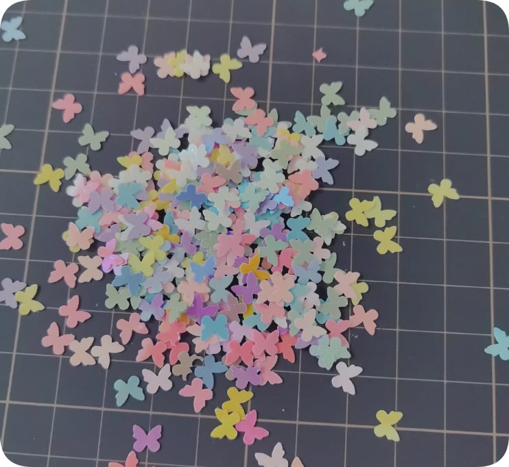 MA606 Mixed Color Butterfly PVC Sequins