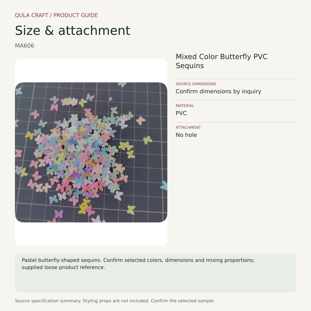 MA606 size and material guide