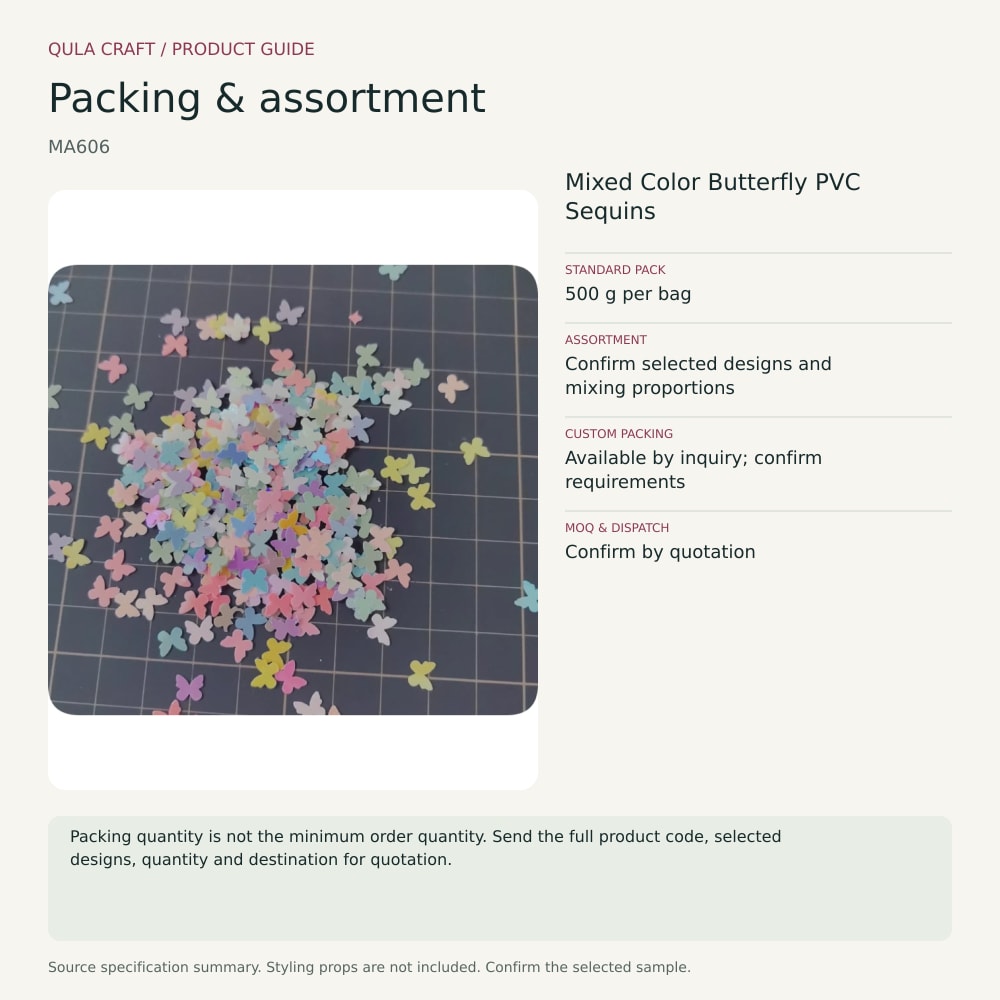 MA606 packing and assortment guide