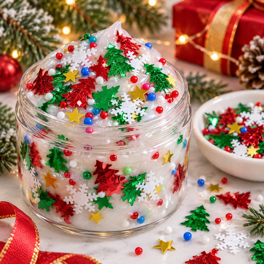 MA612 Wholesale 500 g Colorful Round Christmas Confetti Sequins for Party, Craft and New Year Décor application scene
