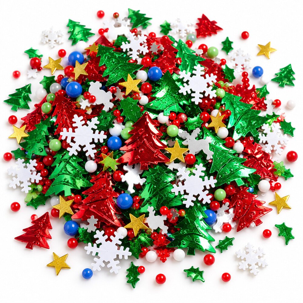 MA612 Wholesale 500 g Colorful Round Christmas Confetti Sequins for Party, Craft and New Year Décor main product image