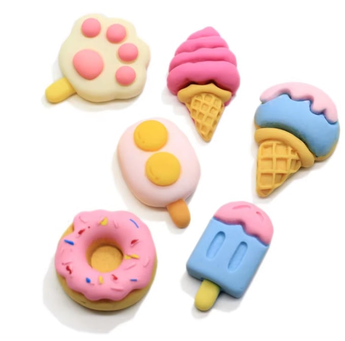 RW1917 Pastel Dessert Resin Flatback Cabochons