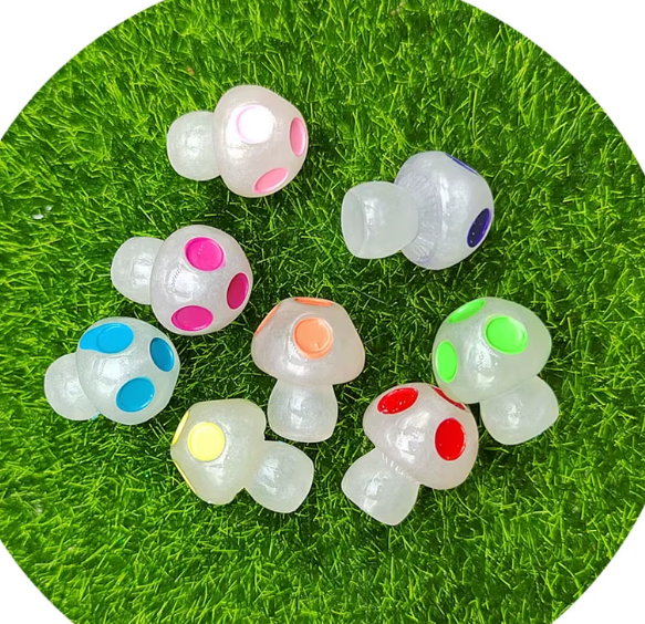 RW20946 Luminous Mini Mushroom Resin Figurines