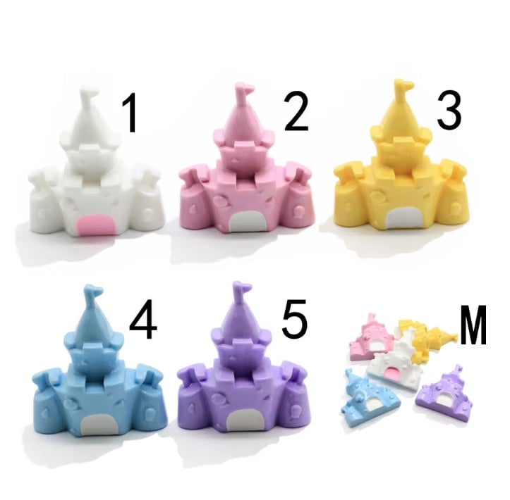 RW2167 Pastel Princess Castle Resin Flatbacks