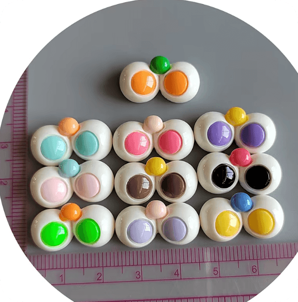 RW22135 Colorful Cartoon Eye Resin Flatback Mix