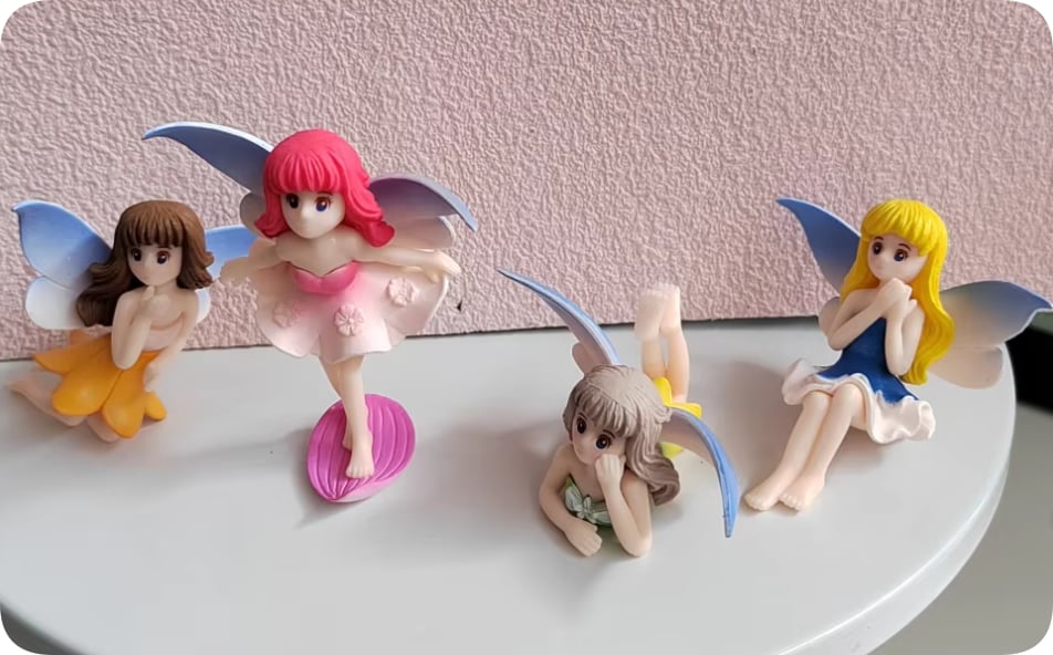 RW22939 Winged Fairy Resin Miniature Figurines