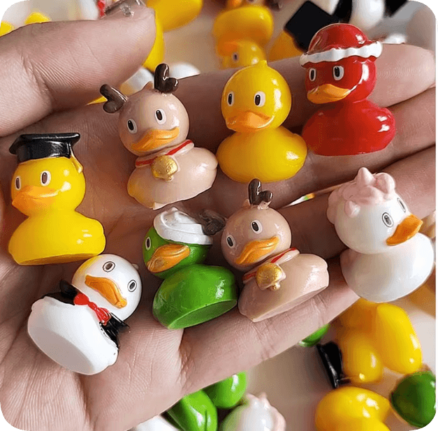 RW23379 Mixed Mini Duck Resin Craft Figurines