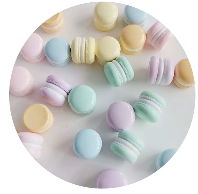 RW24765 Pastel Macaron Resin Miniature Charms