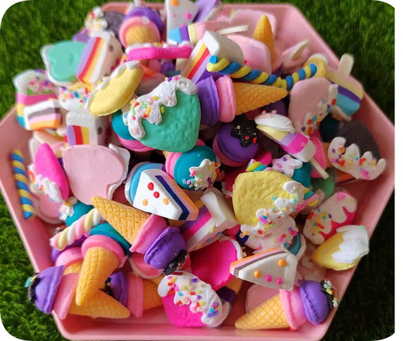 RW2504-YX416 Mixed Dessert Clay & Resin Craft Decorations