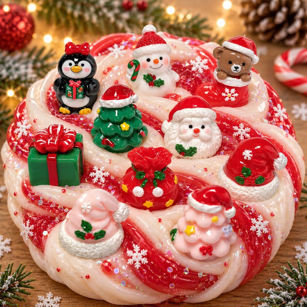RW26022 Wholesale Christmas Miniature Ornament Set with Snowman, Santa, Tree and Gift Box Designs application scene