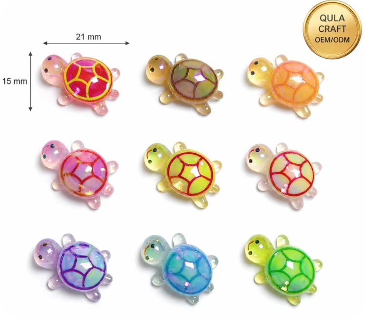 RW26057 Iridescent Sea Turtle Resin Cabochons