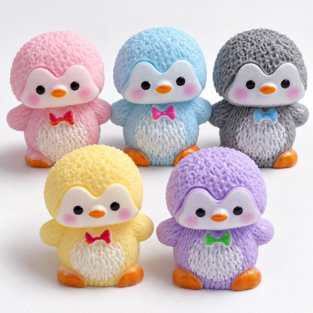 RW26499 Wholesale Mini Penguin Resin Figurines for Winter Slime, Fairy Gardens and Christmas Displays detail view