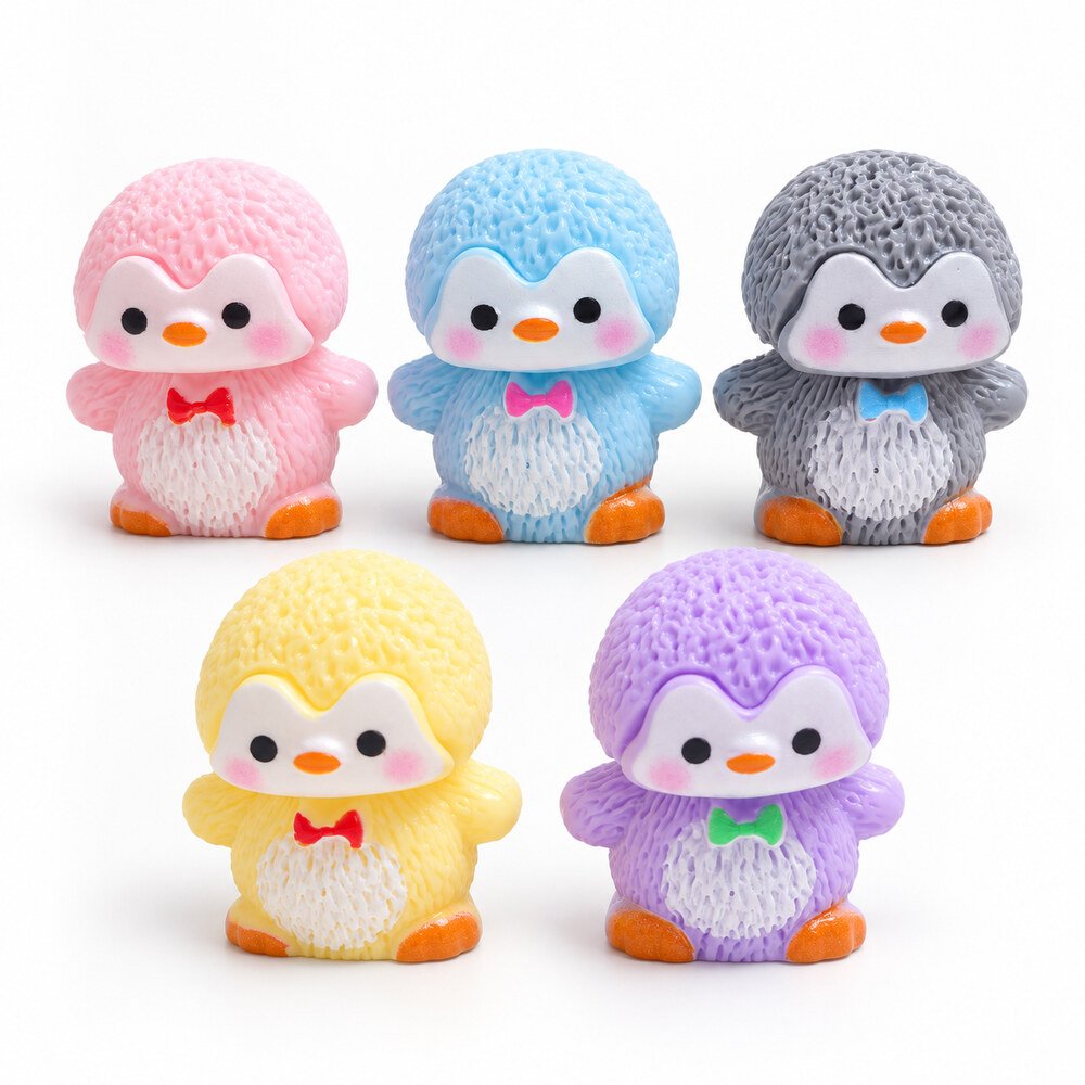 RW26499 Wholesale Mini Penguin Resin Figurines for Winter Slime, Fairy Gardens and Christmas Displays main product image