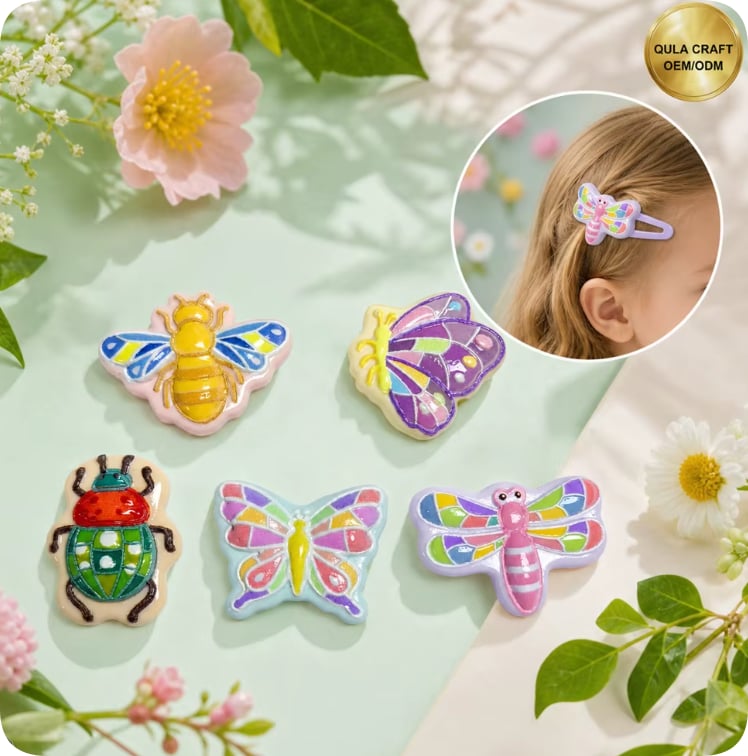 RW26685 Colorful Insect Resin Cabochons
