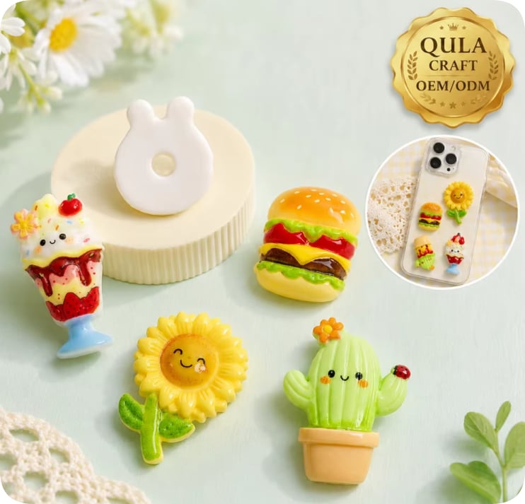 RW26750 Mixed Food and Botanical Resin Cabochons